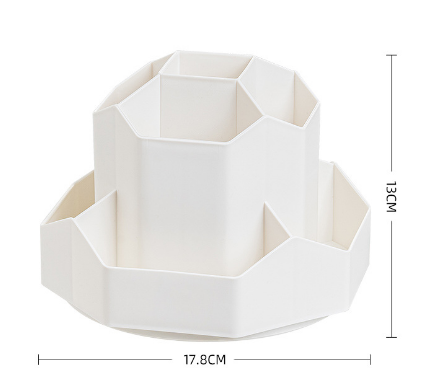Large capacity rotatable pen holder plastic storage box rotating…