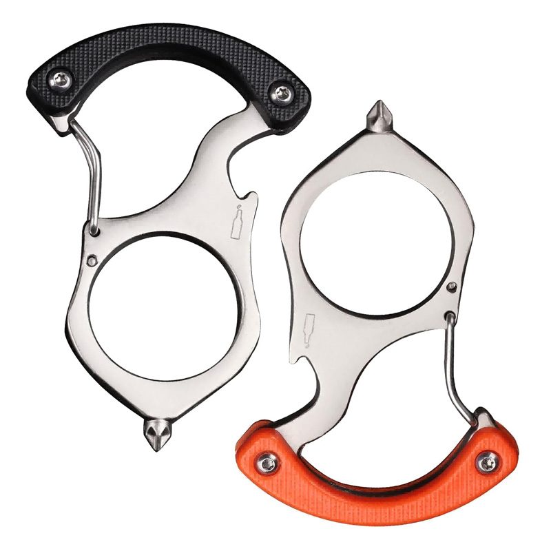 2pcs Car Key Buckle Hook, Portable Key Holder, Multifunctional Carabiner Keyring With Beer Bottle Opener, Car Rescue Glass Breaker