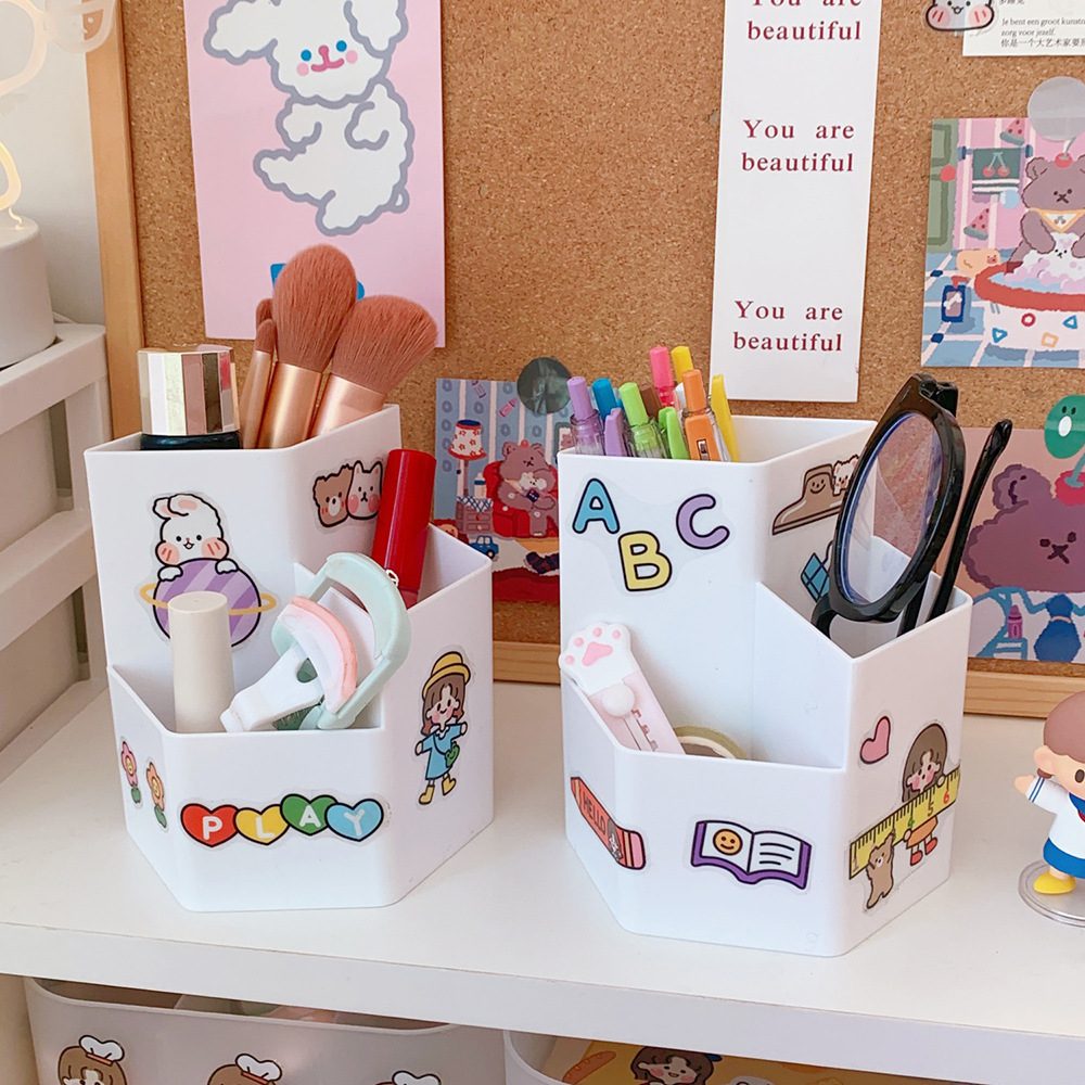 Creative Fashion Simple Large Capacity Hexagonal Pen Holder Student…