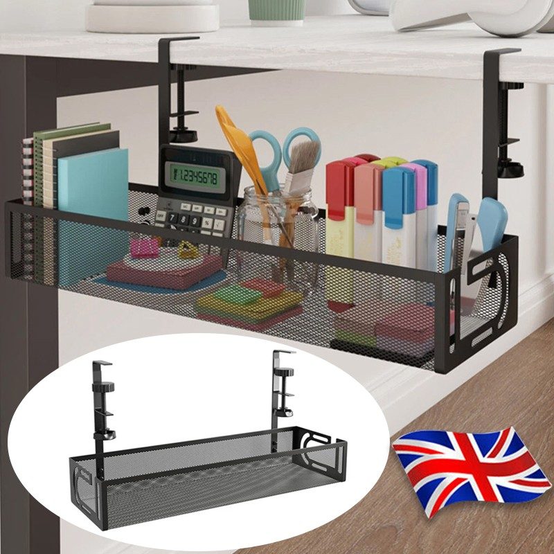 Under Desk Cable Management Tray Cord Holder Storage Office Home…