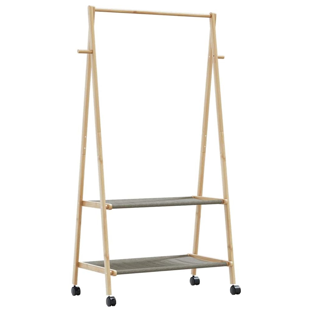 Clothes Rack with Shelves and Wheels 96x45.5x155.5 cm