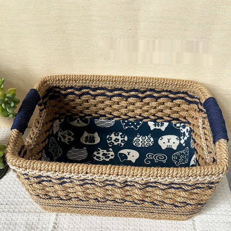 Twine Hand-woven Finished Household Rectangular Hand-woven Desktop…