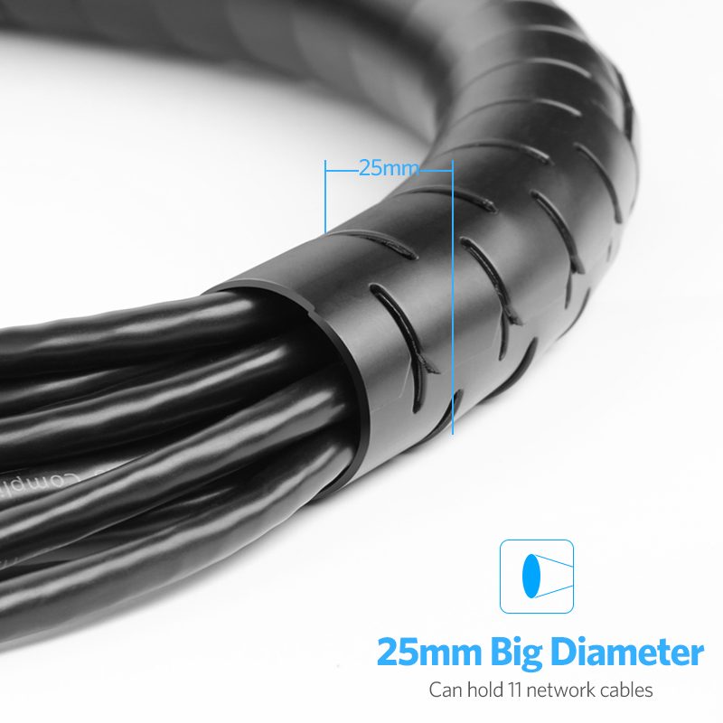 Ugreen Cable Holder Organizer 25mm Diameter Flexible Spiral Tube…