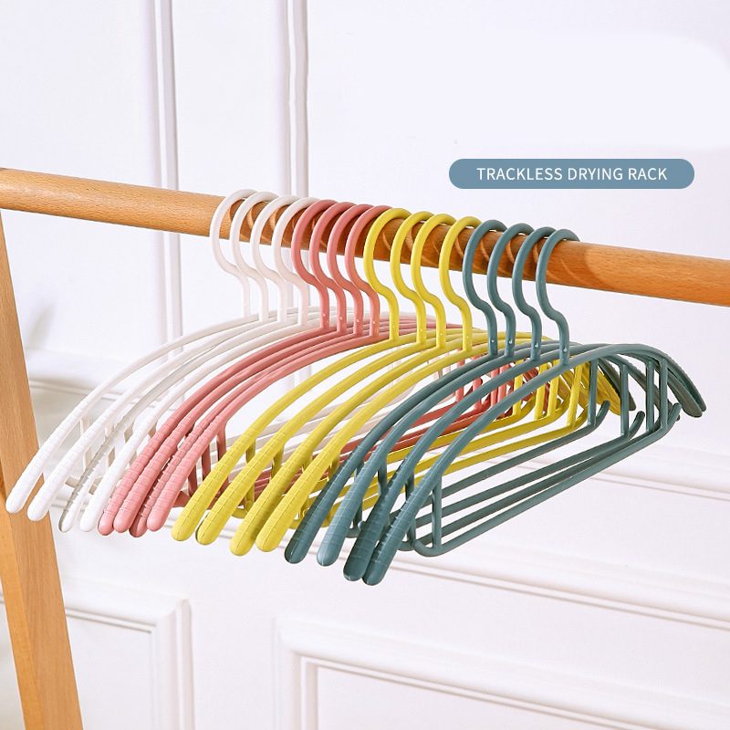 No Trace Wide Shoulder Hanger Household Non-Slip Clothes Rack Adult Bold Plastic Clothes Hanger Dormitory Student Clothes Support