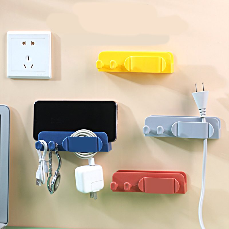 Wall Mobile Phone Charging Plug Holder Sticky Hook Wire Organizer…