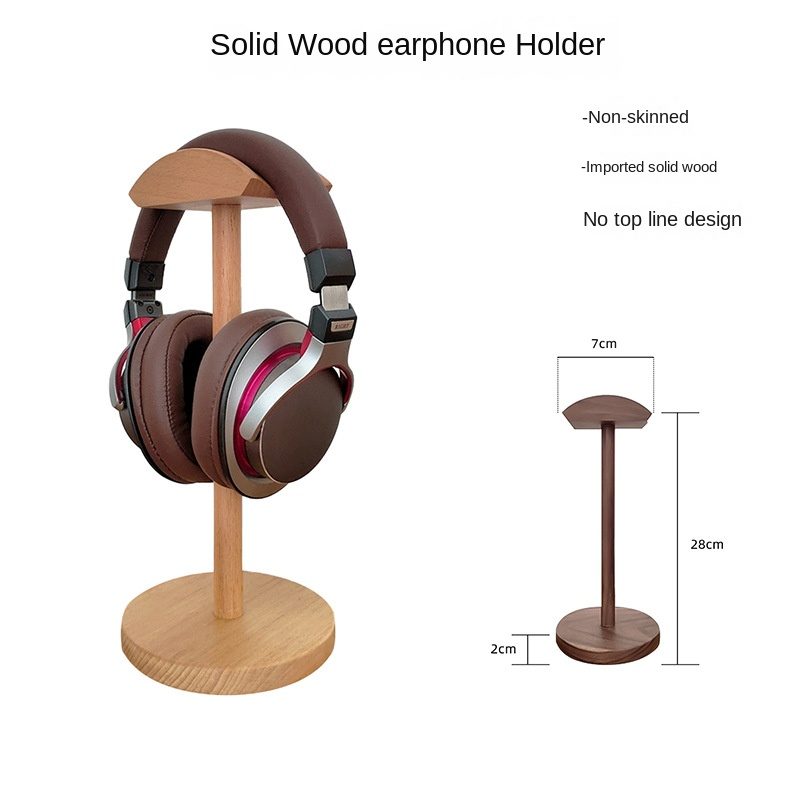 Wooden Headset Stand Desktop Earphone Display and Storage Rack for…