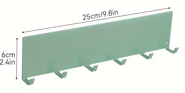 Magnetic hook-green six hook-1 piece