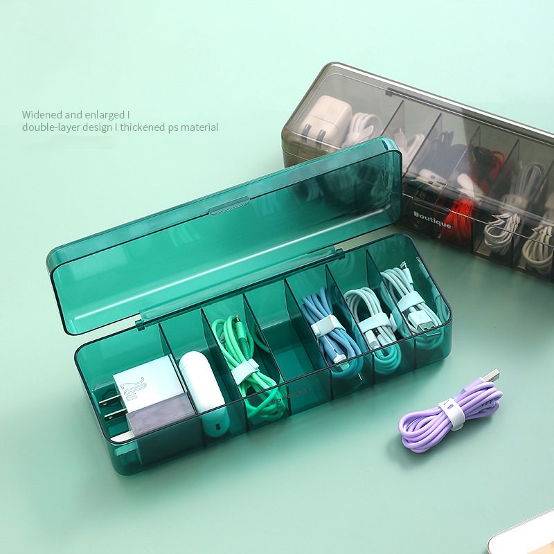 Multi-Function Data Cable Storage Box Sundries Sorting Storage Box…