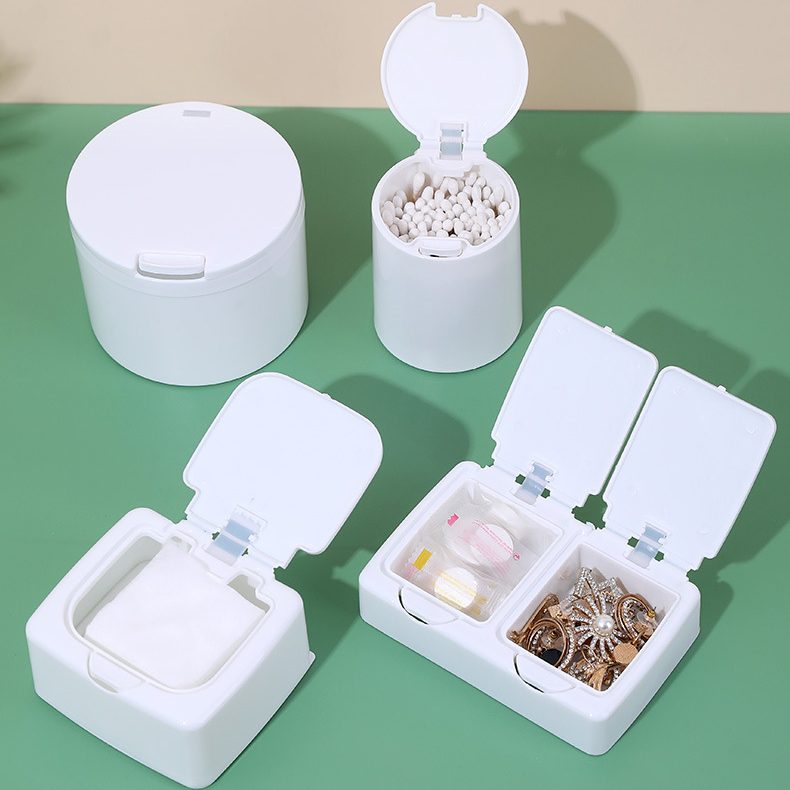 Desktop Storage Box Mini Pop-Up Cotton Swab Cotton Swab Plastic…
