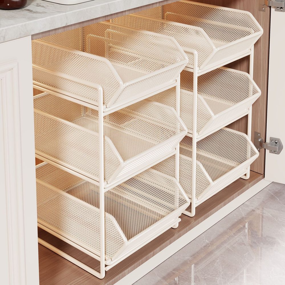 under sink organizer | 下水槽置物架抽拉式卫生间浴室柜下分层收纳各种神器厕所洗手台池