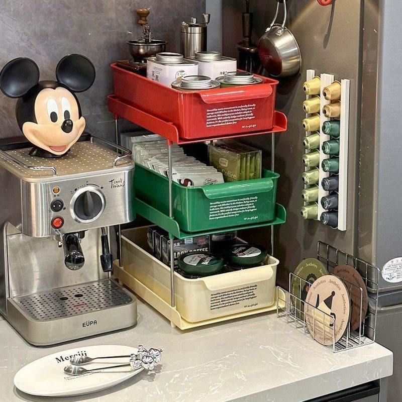 Coffee Corner Desktop Drawer Office Storage Rack