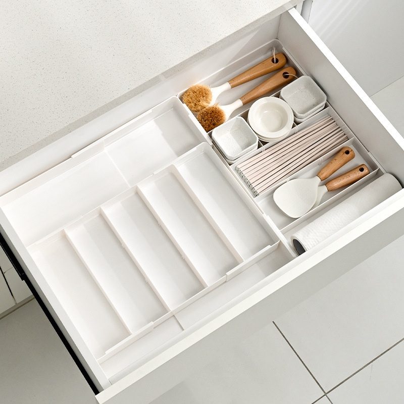Adjustable Desktop Organizer With Dividers For Drawer Compartments