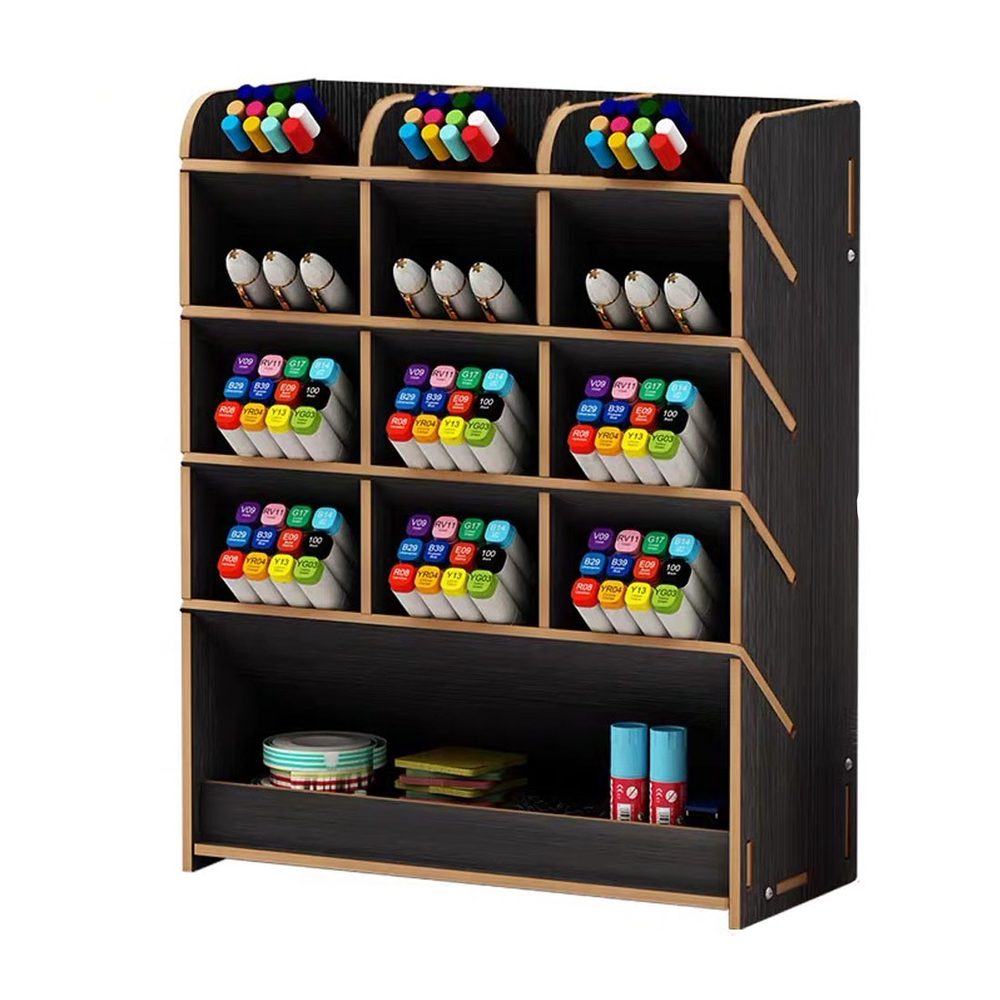 1Pc Wooden Desk Organizer Multifunctional Desktop Stationery Pen…