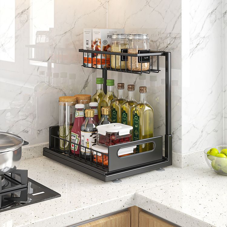 Under-the-sink Pull-out Shelf For The Kitchen Countertop Cornerstorage Rack For Spices And Condiments