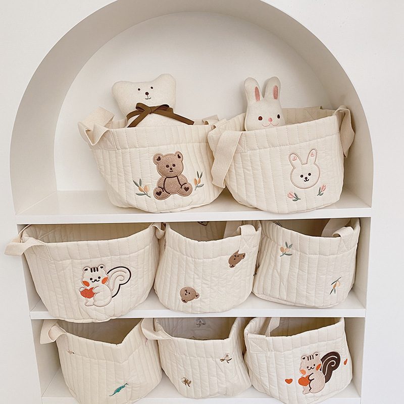 Baby Diaper Clothes Toy Organizer Bag Crib Storage Bag Multi-purpose Storage Basket