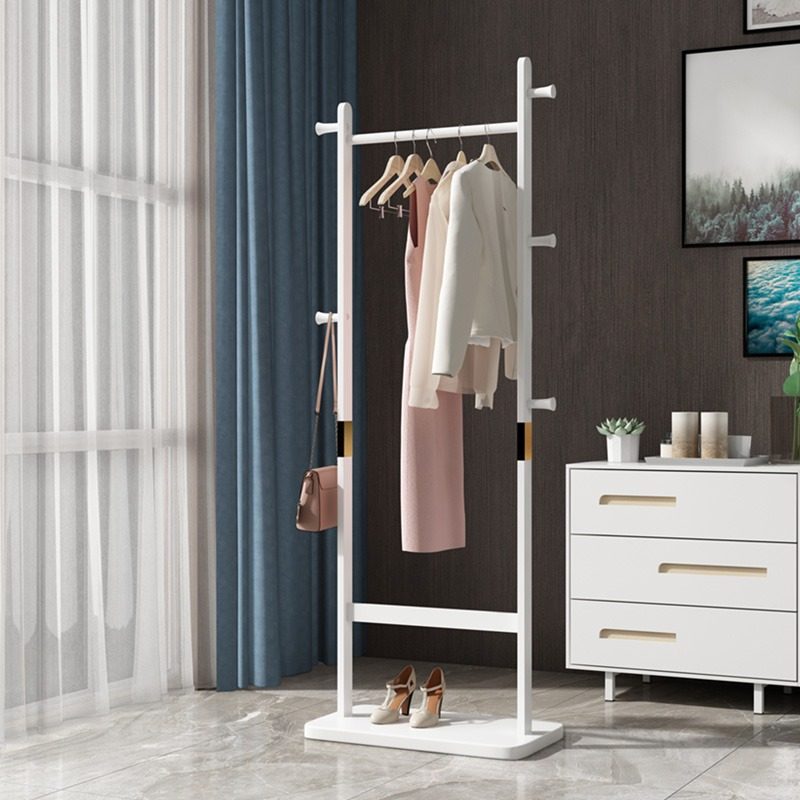 Coat Racks Solid Wood Hanger 23.6X 11X71 In Solid Environmental Protection Easy To Assemble Beautiful Can Be Placed In The Bedroom Entrance Living Room White